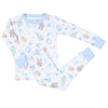 Sweet Gingerbread Big Kid Long Pajamas - Blue - Magnolia BabyLong Pajamas