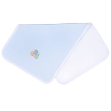  Sweet Gingerbread Blue Embroidered Burp Cloth - Magnolia BabyBurp Cloth