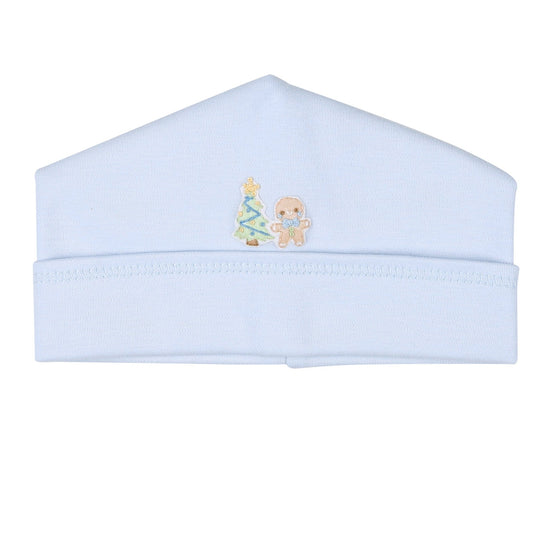 Sweet Gingerbread Blue Embroidered Hat - Magnolia BabyHat