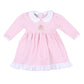 Sweet Gingerbread Pink Embroidered Collared Long Sleeve Dress Set - Magnolia BabyDress