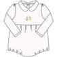 Sweet Gingerbread Pink Embroidered Collared Long Sleeve Girl Toddler Bubble - Magnolia BabyBubble
