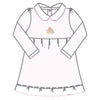 Sweet Gingerbread Pink Embroidered Collared Long Sleeve Toddler Dress - Magnolia BabyDress