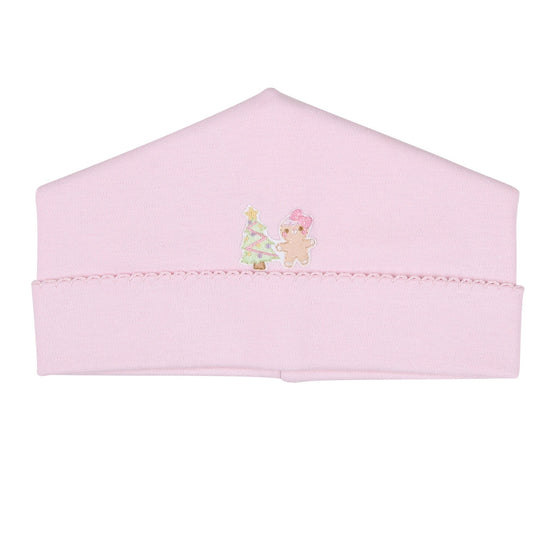 Sweet Gingerbread Pink Embroidered Hat - Magnolia BabyHat