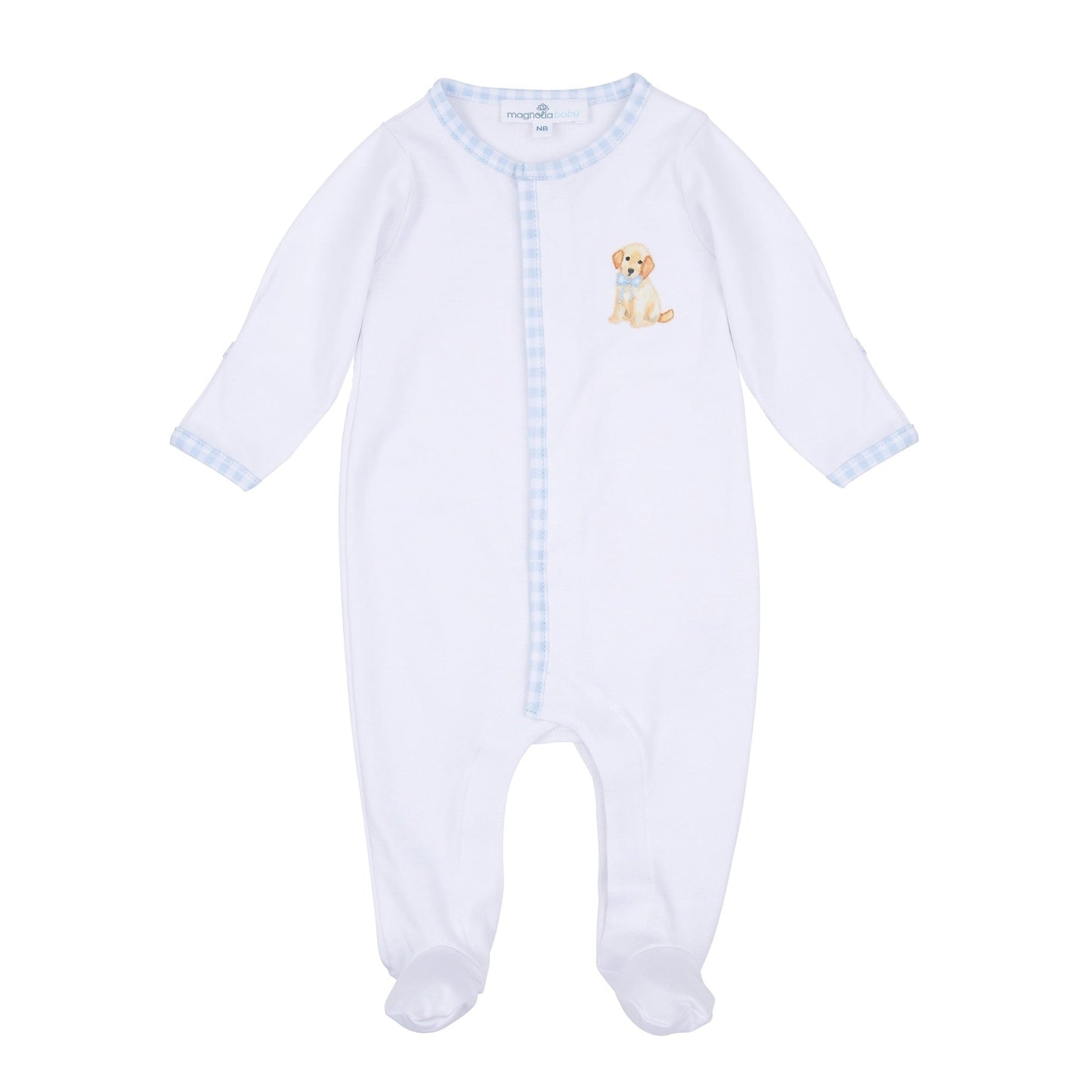 Sweet Golden Footie - Light Blue - Magnolia BabyFootie