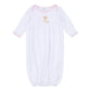 Sweet Golden Gathered Gown - Pink - Magnolia BabyGown