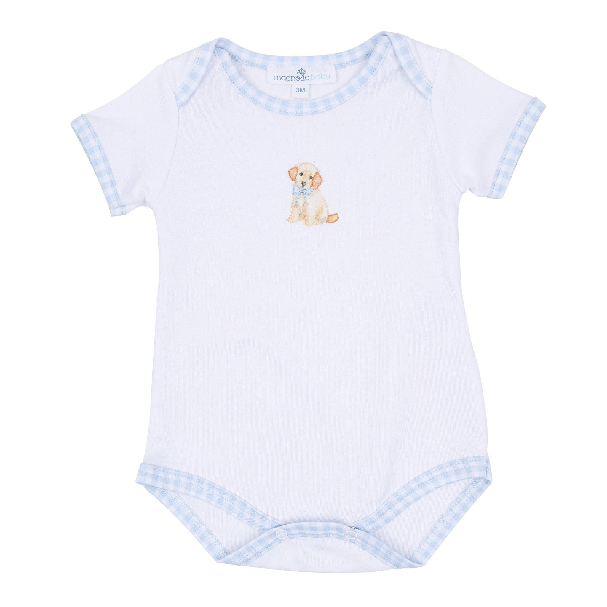 Sweet Golden Hand - Embroidered Bodysuit - Light Blue - Magnolia BabyBodysuit