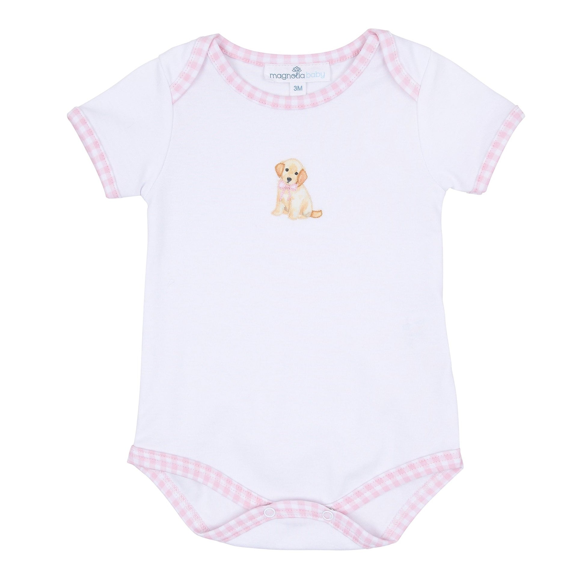 Sweet Golden Hand - Embroidered Bodysuit - Pink - Magnolia BabyBodysuit