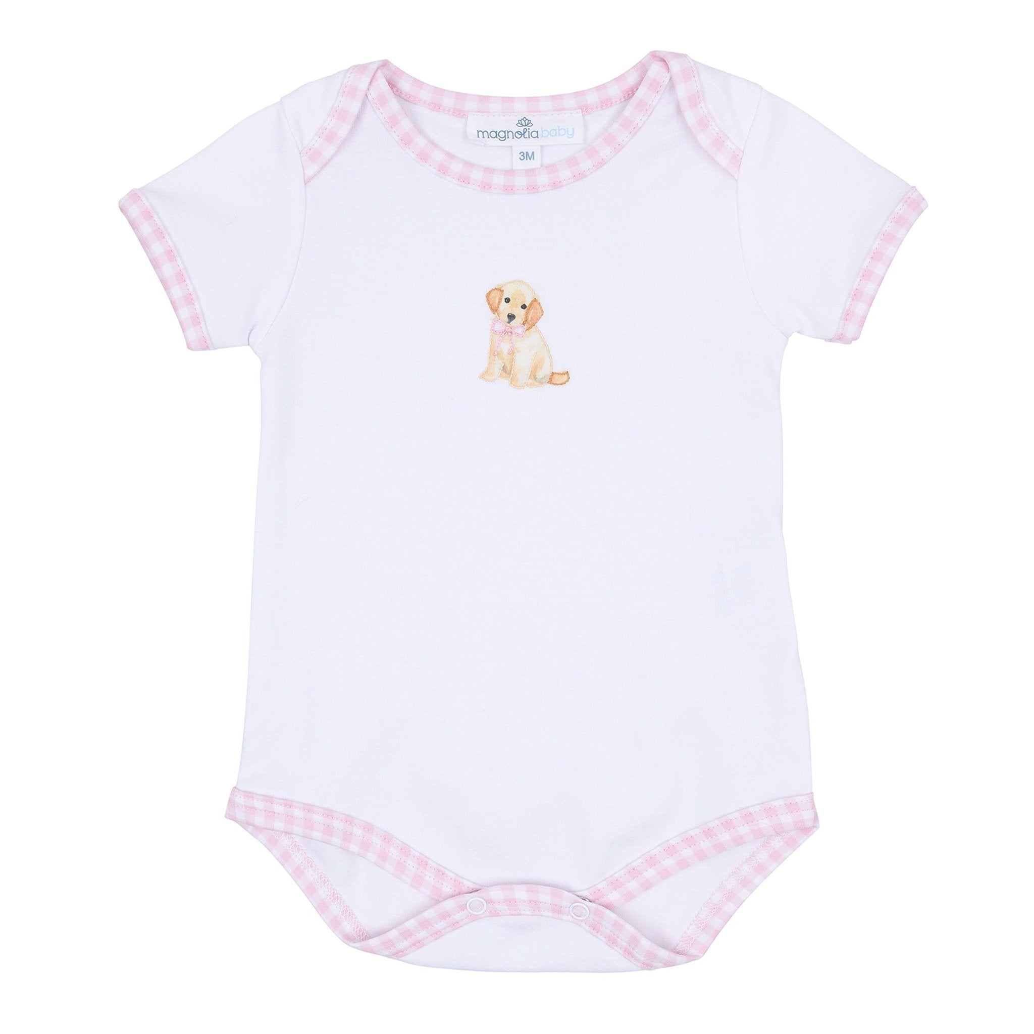 Sweet Golden Hand - Embroidered Bodysuit - Pink - Magnolia BabyBodysuit