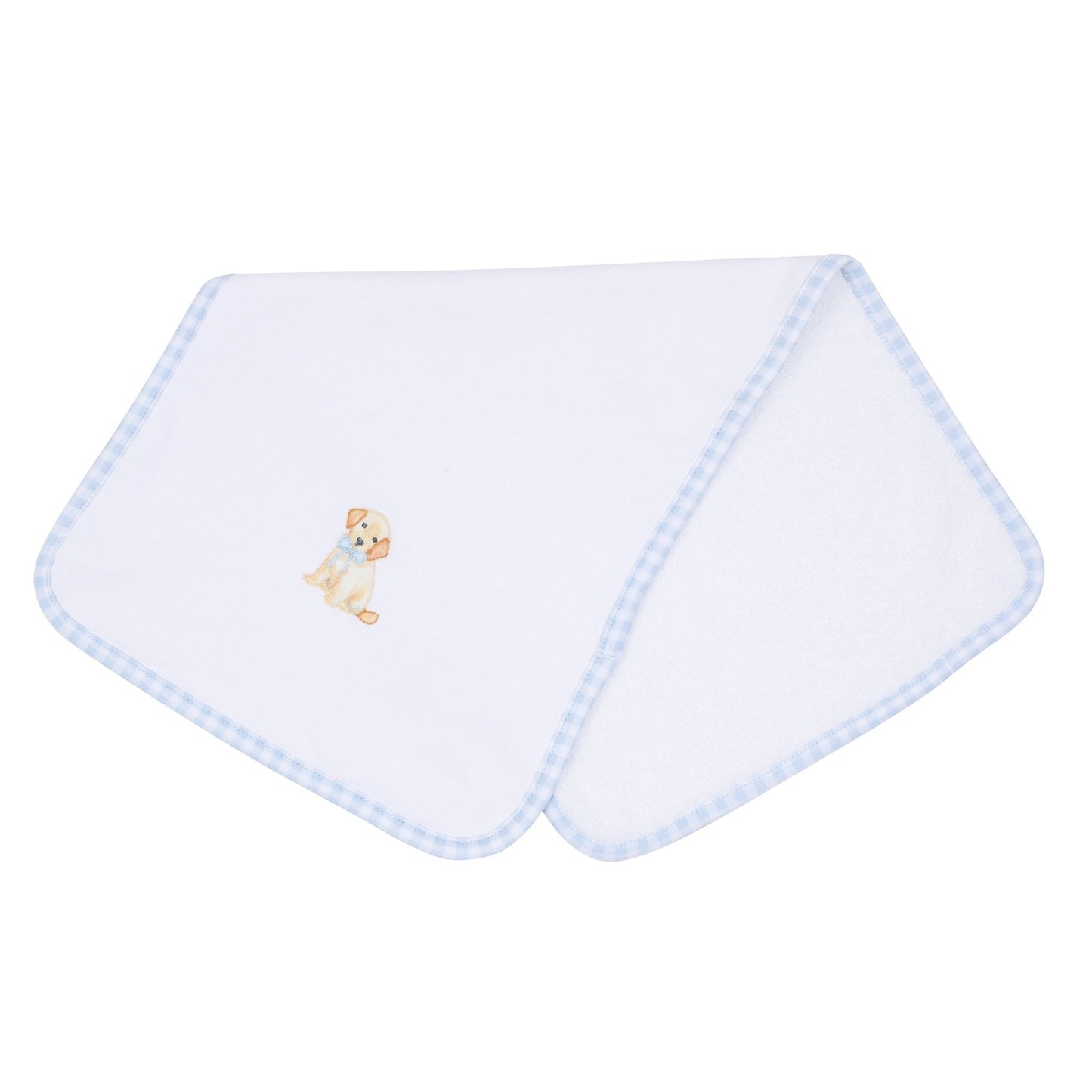 Sweet Golden Hand - Embroidered Burp Cloth - Light Blue - Magnolia BabyBurp Cloth