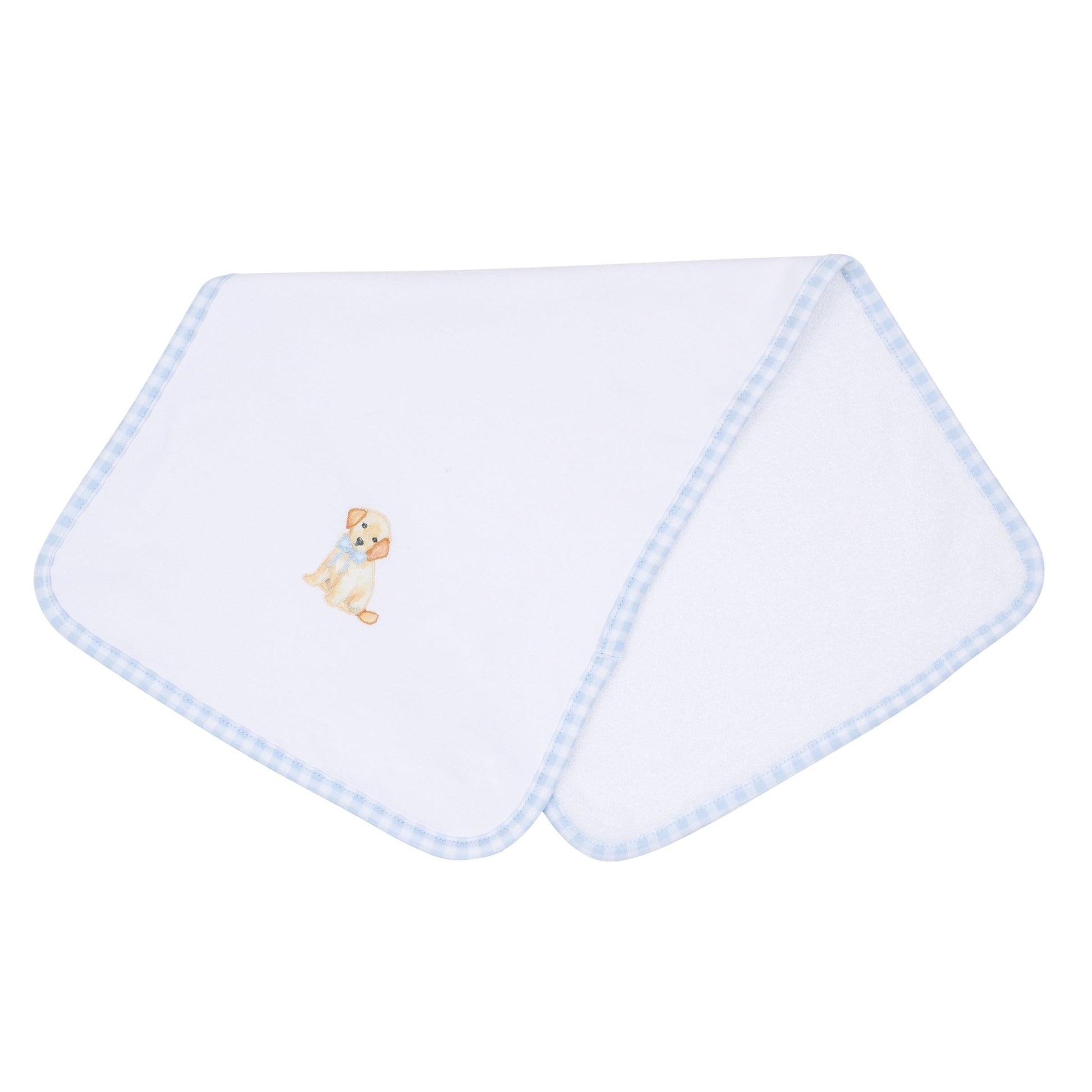 Sweet Golden Hand - Embroidered Burp Cloth - Light Blue - Magnolia BabyBurp Cloth