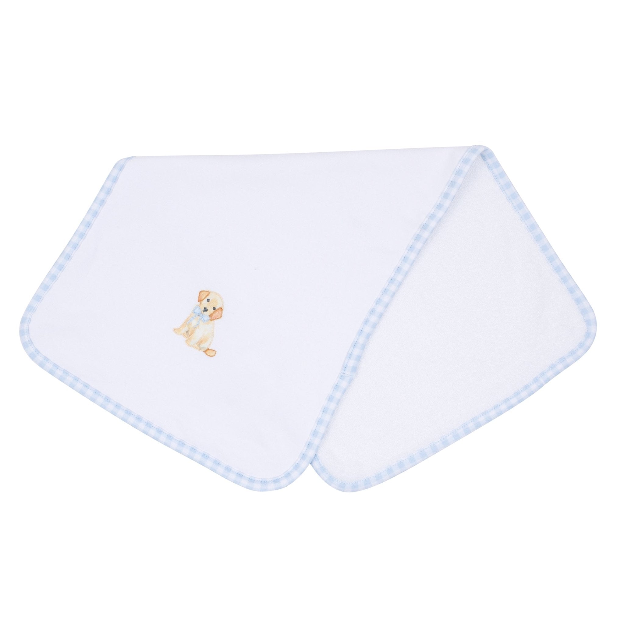Sweet Golden Hand - Embroidered Burp Cloth - Light Blue - Magnolia BabyBurp Cloth