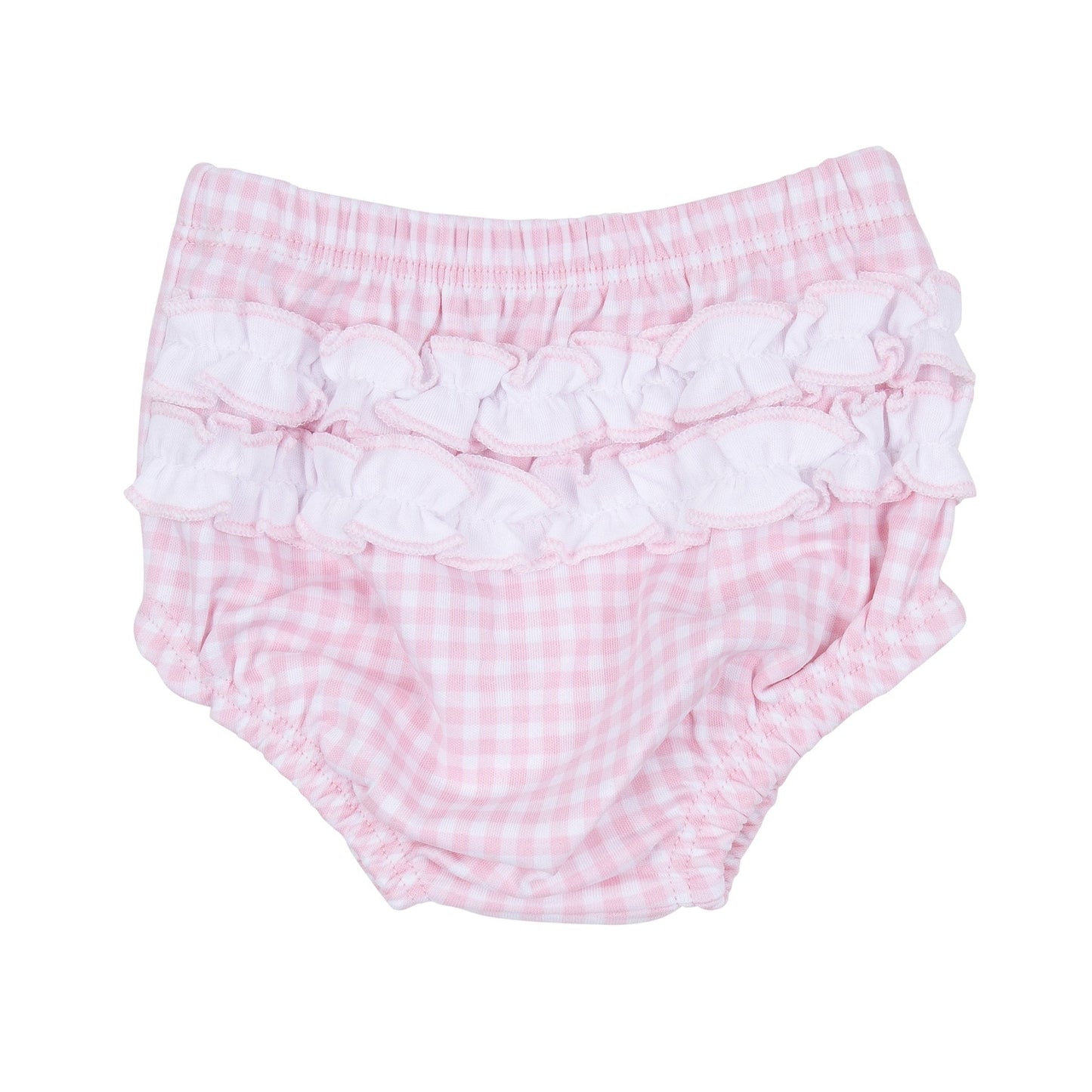 Sweet Golden Hand - Embroidered Ruffle Diaper Cover Set - Pink - Magnolia BabyDiaper Cover