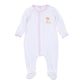 Sweet Golden Hand - Embroidered Ruffle Footie - Pink - Magnolia BabyFootie