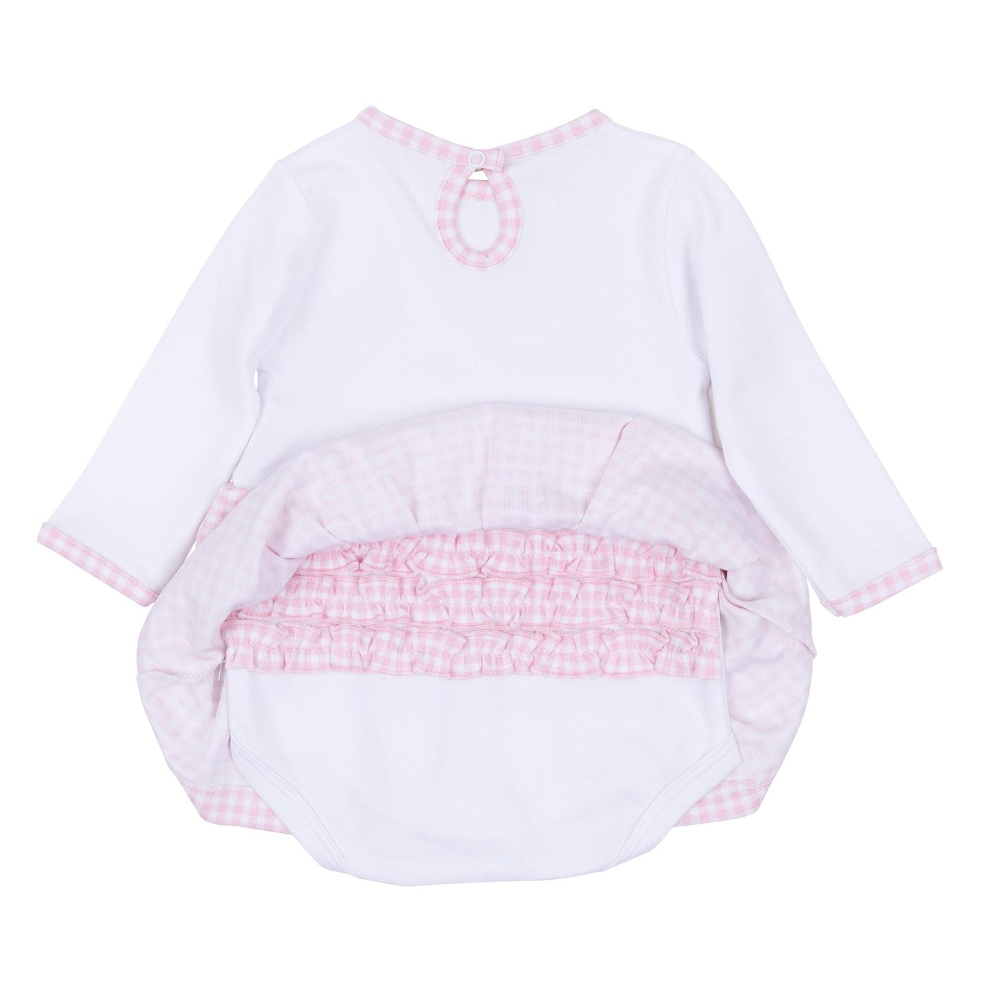 Sweet Golden Hand - Embroidered Ruffle Skirted Bodysuit - Magnolia BabyBodysuit