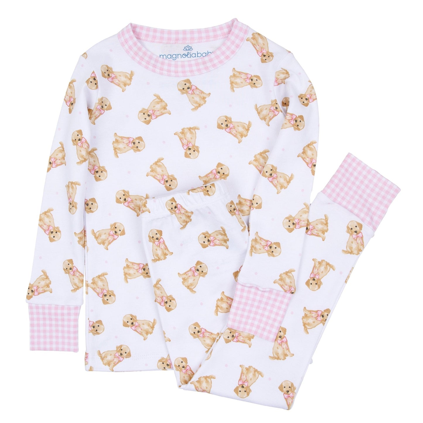 Sweet Golden Long Pajamas - Pink - Magnolia BabyLong Pajamas
