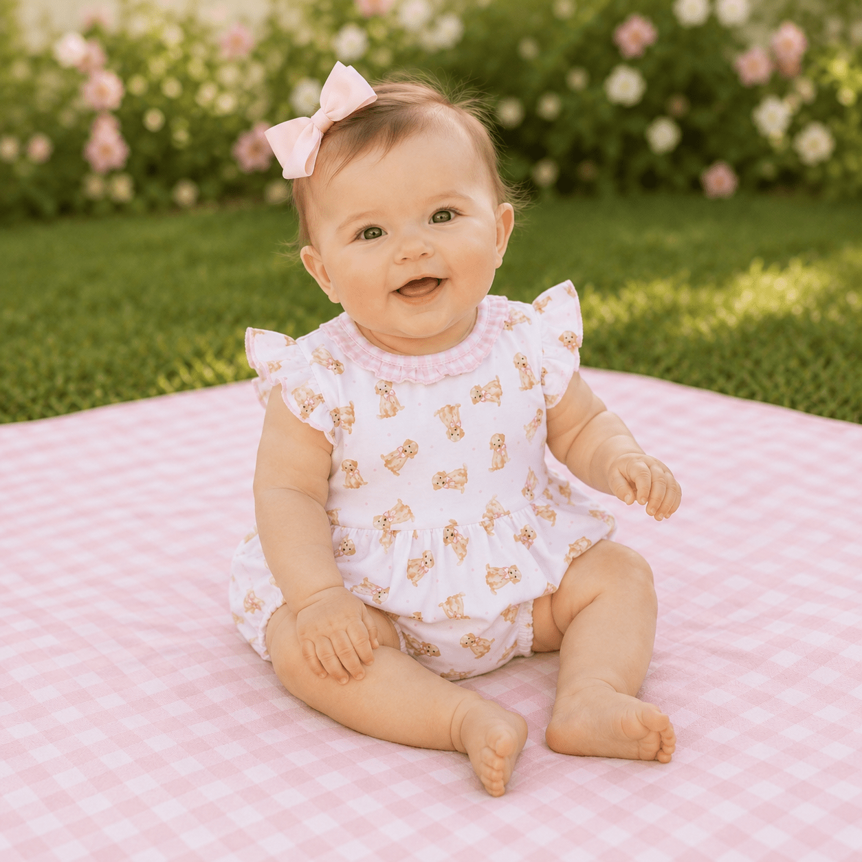 Sweet Golden Print Bubble - Pink - Magnolia BabyBubble