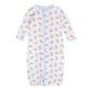 Sweet Golden Print Converter - Light Blue - Magnolia BabyConverter Gown