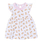 Sweet Golden Print Dress - Pink - Magnolia BabyDress
