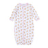 Sweet Golden Print Ruffle Converter - Pink - Magnolia BabyConverter Gown