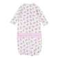 Sweet Golden Print Ruffle Converter - Pink - Magnolia BabyConverter Gown