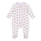 Sweet Golden Print Ruffle Footie - Pink - Magnolia BabyFootie