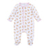 Sweet Golden Print Ruffle Footie - Pink - Magnolia BabyFootie