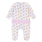 Sweet Golden Print Ruffle Footie - Pink - Magnolia BabyFootie