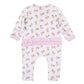 Sweet Golden Print Ruffle Zip Footie - Pink - Magnolia BabyFootie