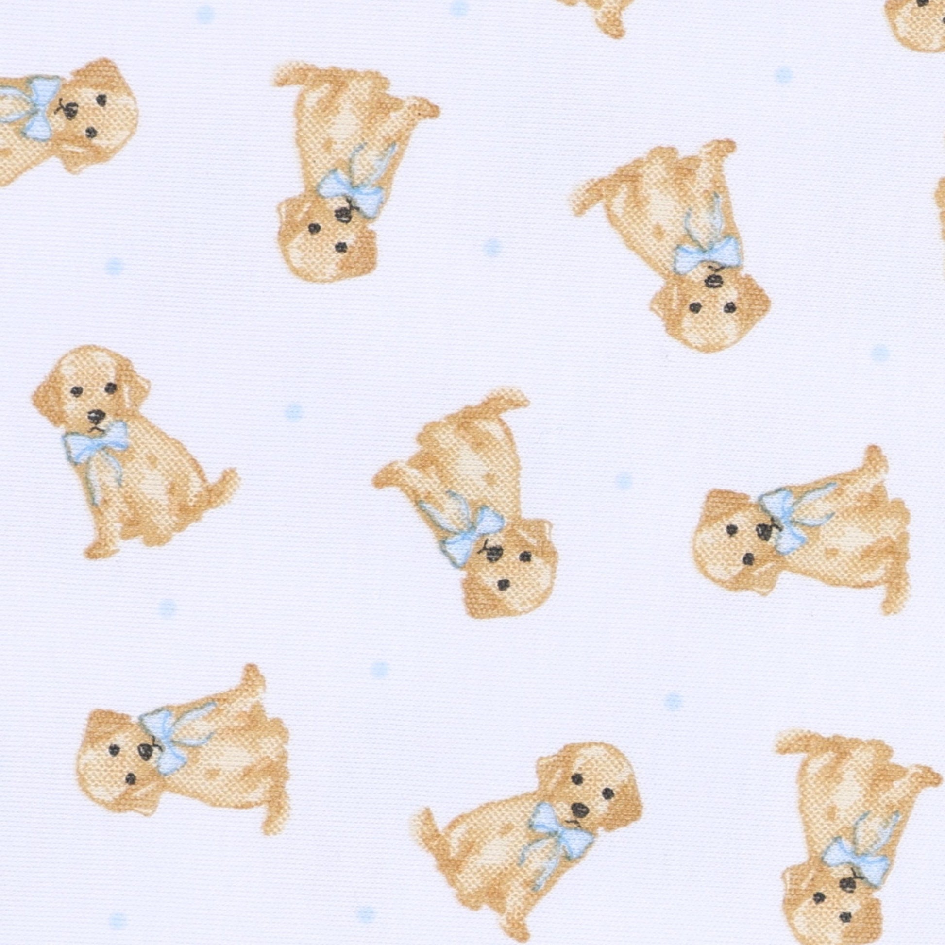 Sweet Golden Print Zip Footie - Light Blue - Magnolia BabyFootie