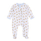 Sweet Golden Print Zip Footie - Light Blue - Magnolia BabyFootie