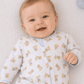 Sweet Golden Print Zip Footie - Light Blue - Magnolia BabyFootie