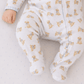 Sweet Golden Print Zip Footie - Light Blue - Magnolia BabyFootie