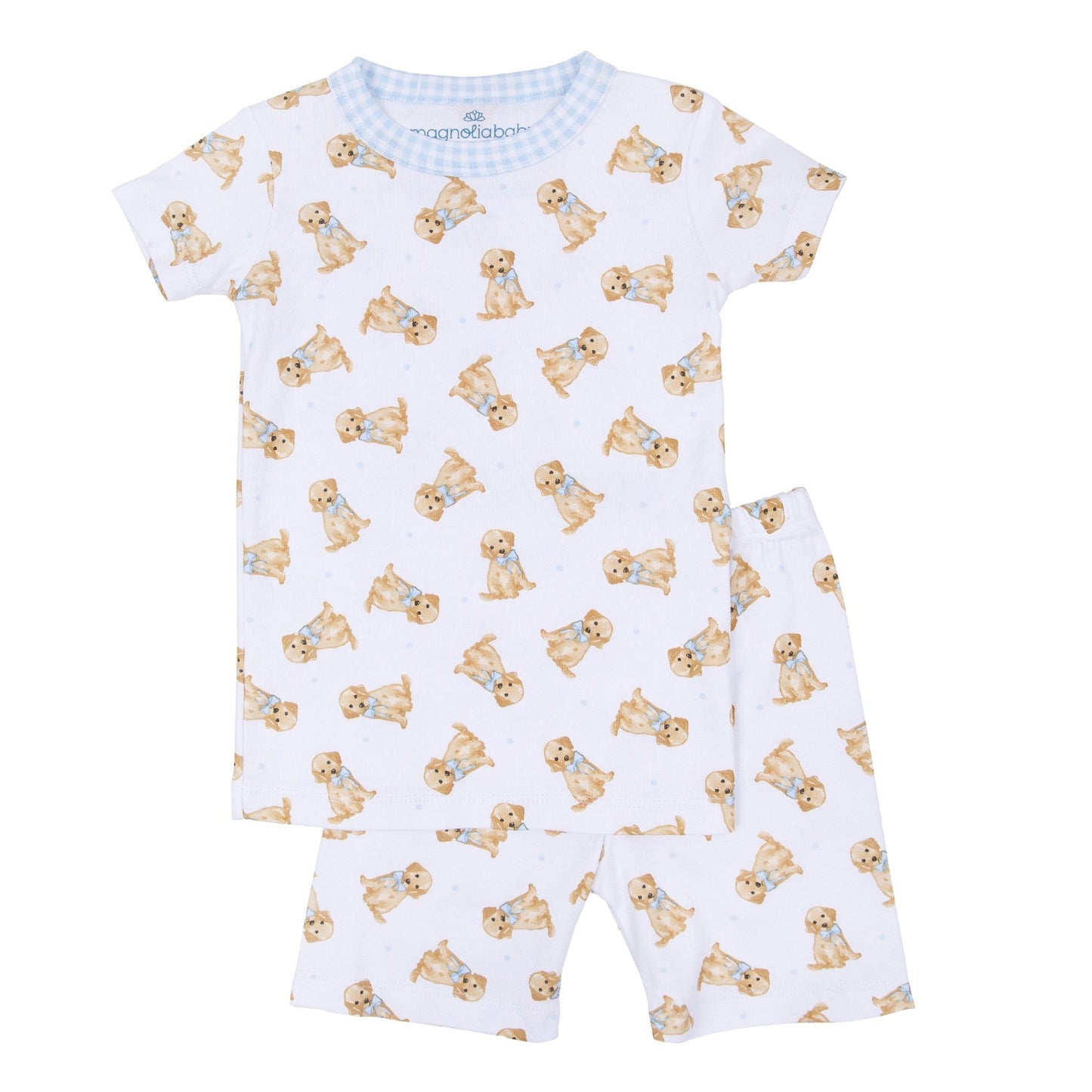 Sweet Golden Short Pajamas - Light Blue - Magnolia BabyShort Pajamas