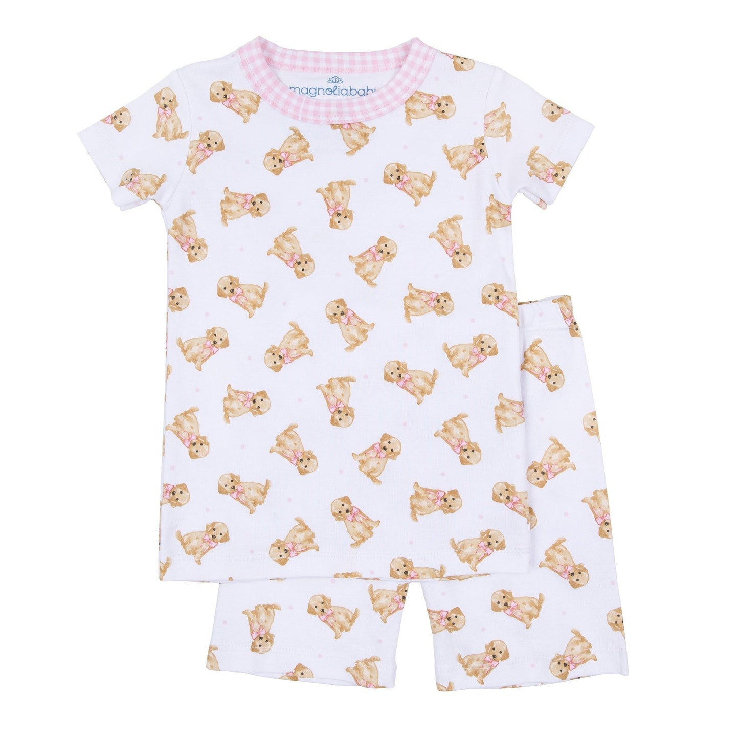 Sweet Golden Short Pajamas - Pink - Magnolia BabyShort Pajamas