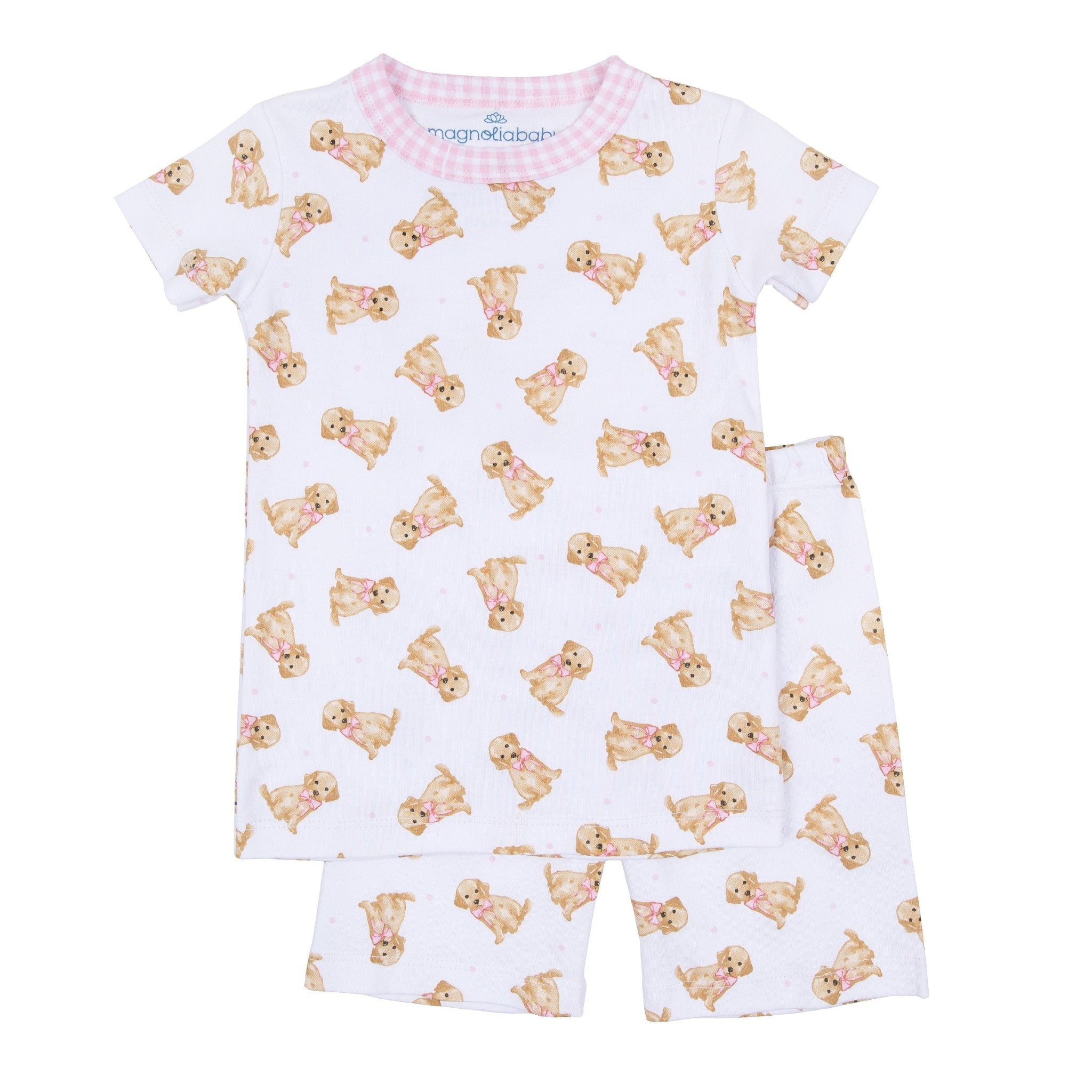 Sweet Golden Short Pajamas - Pink - Magnolia BabyShort Pajamas
