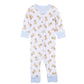 Sweet Golden Zip Pajamas - Light Blue - Magnolia BabyZipper Pajamas