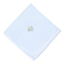  Sweet Little Christmas Embroidered Receiving Blanket - Blue - Magnolia BabyReceiving Blanket