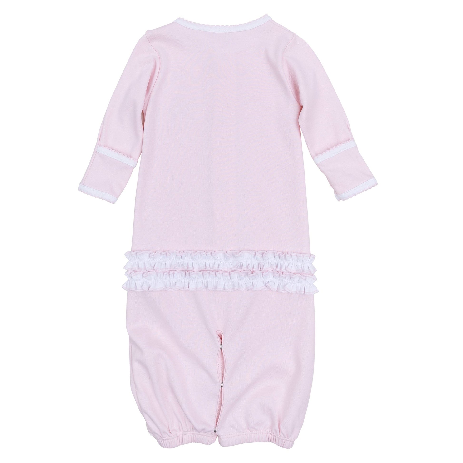 Sweet Little Christmas Embroidered Ruffle Converter - Pink - Magnolia BabyConverter Gown