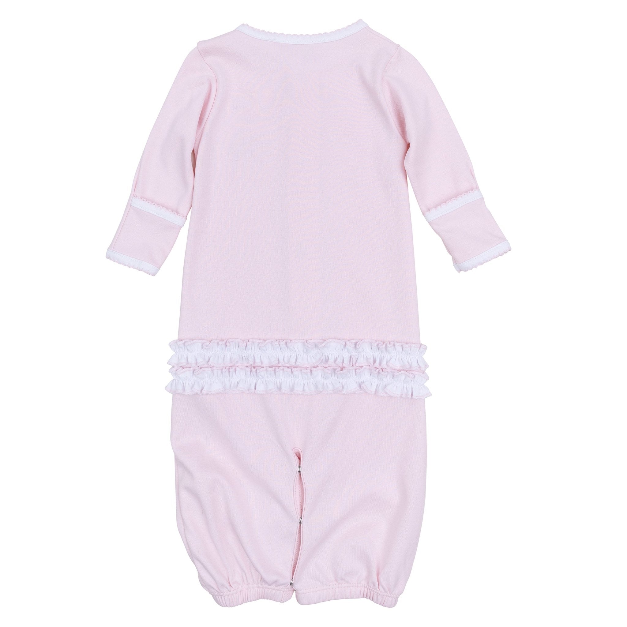 Sweet Little Christmas Embroidered Ruffle Converter - Pink - Magnolia BabyConverter Gown