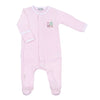 Sweet Little Christmas Embroidered Ruffle Footie - Pink - Magnolia BabyFootie