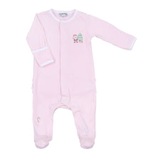  Sweet Little Christmas Embroidered Ruffle Footie - Pink - Magnolia BabyFootie