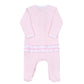 Sweet Little Christmas Embroidered Ruffle Footie - Pink - Magnolia BabyFootie