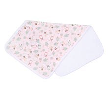  Sweet Little Christmas Print Burp Cloth - Pink - Magnolia BabyBurp Cloth