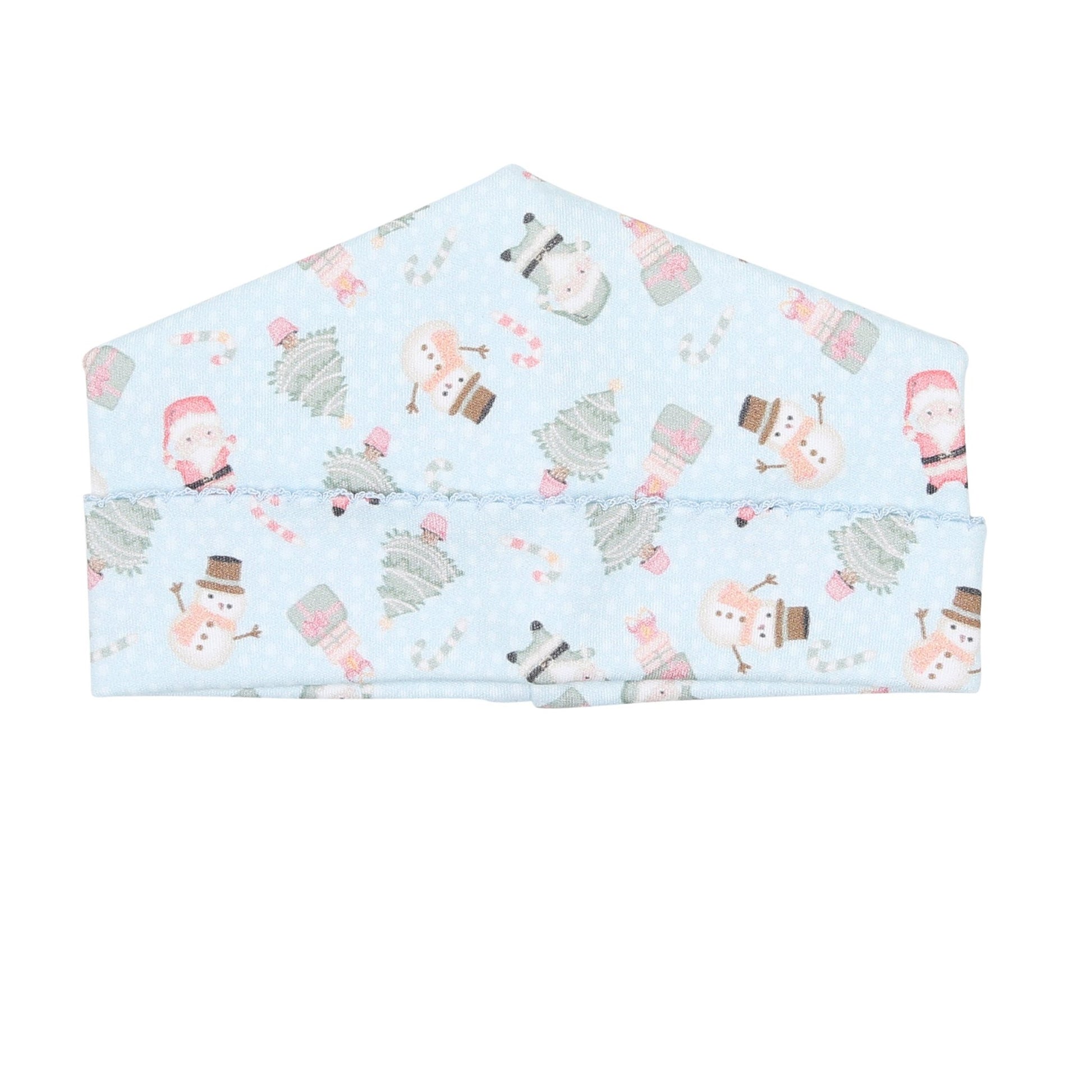 Sweet Little Christmas Print Hat - Blue - Magnolia BabyHat