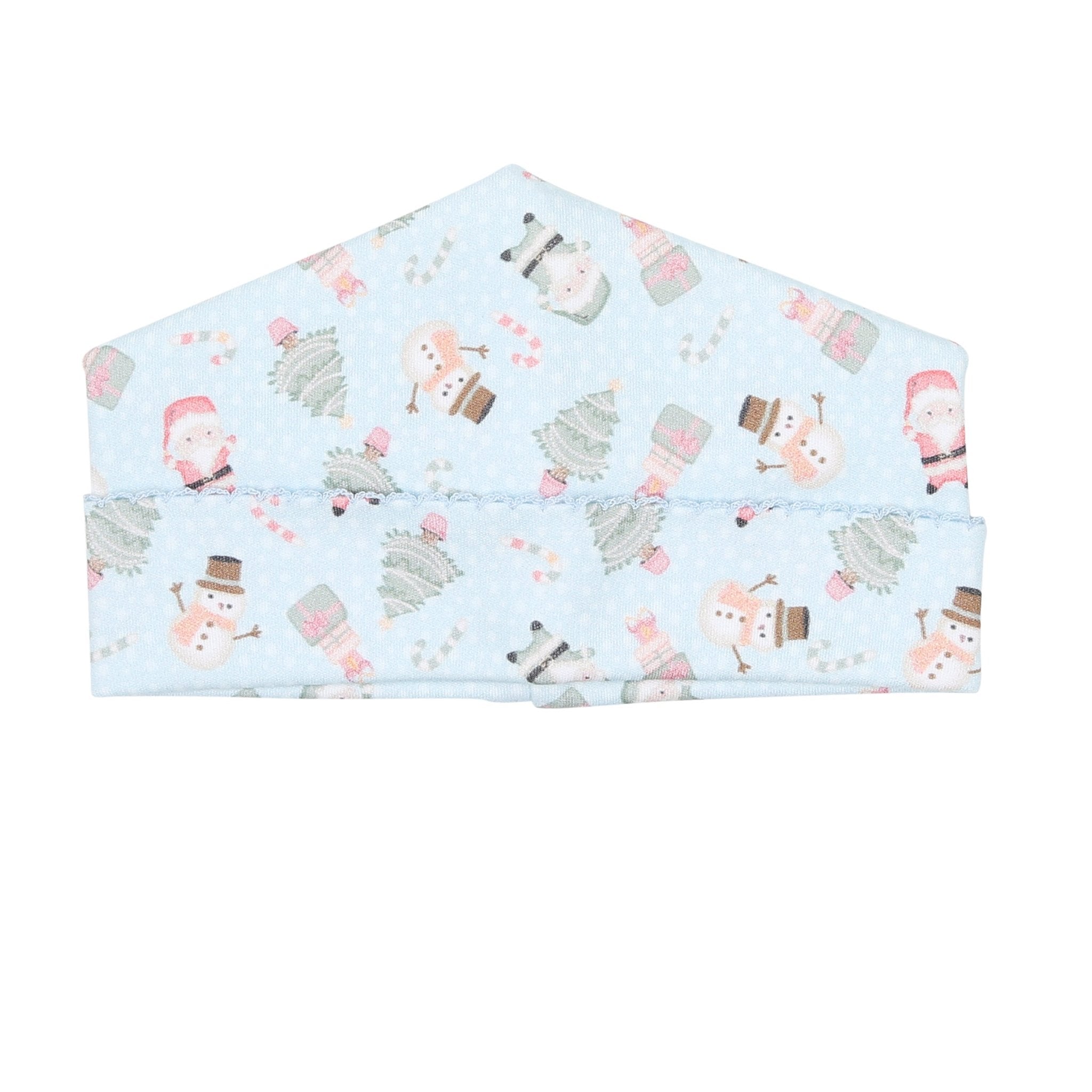 Sweet Little Christmas Print Hat - Blue - Magnolia BabyHat