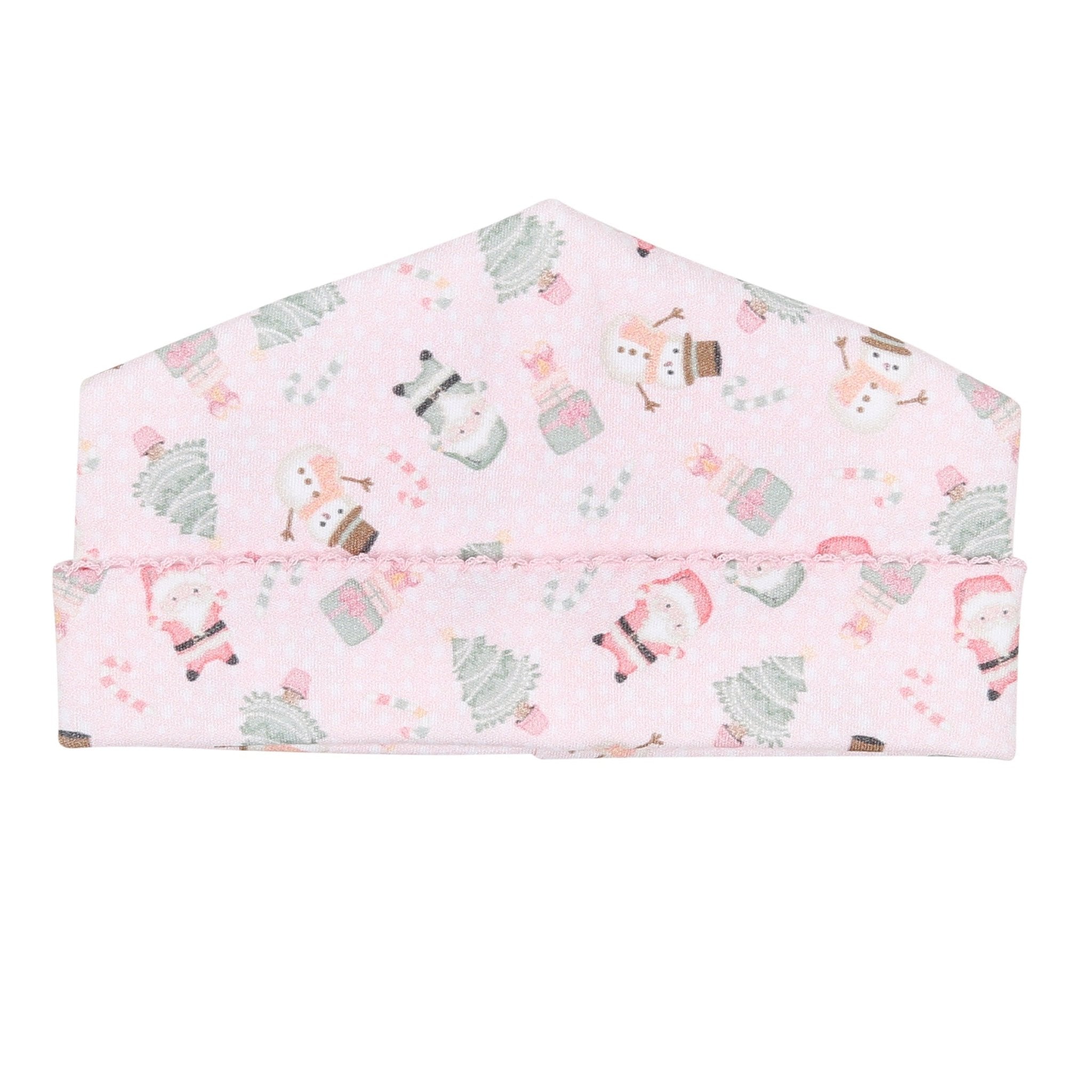 Sweet Little Christmas Print Hat - Pink - Magnolia BabyHat