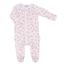  Sweet Little Christmas Print Ruffle Footie - Pink - Magnolia BabyFootie