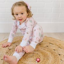  Sweet Little Christmas Ruffle Long Pajamas - Pink - Magnolia BabyLong Pajamas