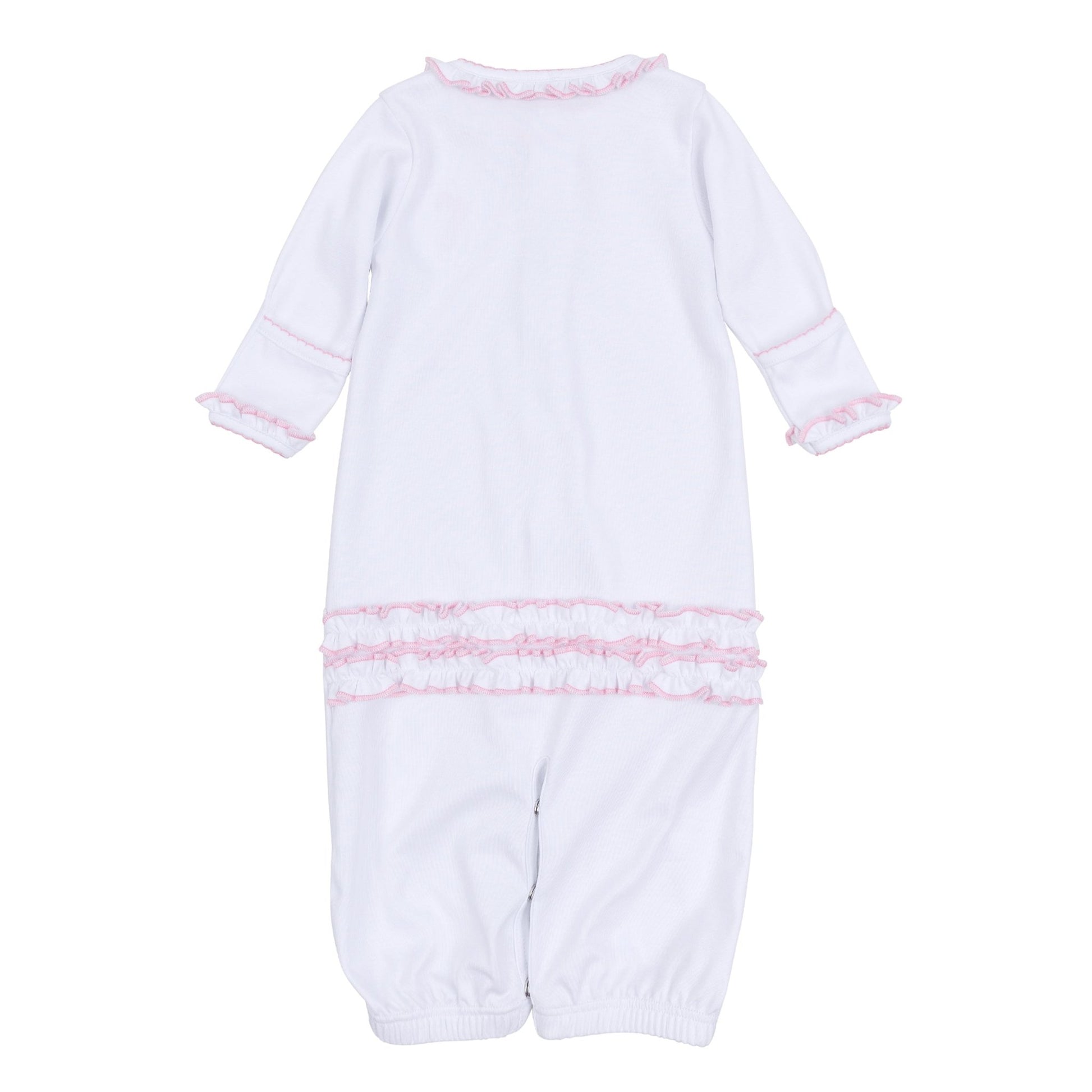 Sweet Peppermint Embroidered Ruffle Converter - Magnolia BabyConverter Gown