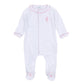 Sweet Peppermint Embroidered Ruffle Footie - Magnolia BabyFootie